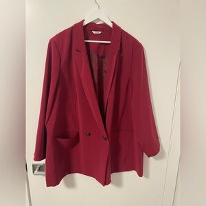 Lined pink blazer